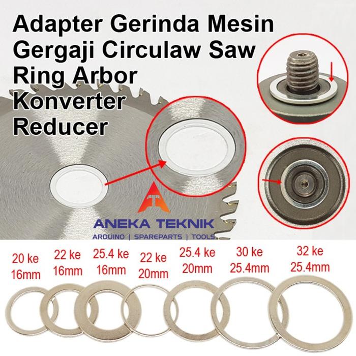 Jual Adapter Gerinda Circular Saw Ring Arbor Lubang Konverter Reducer ...