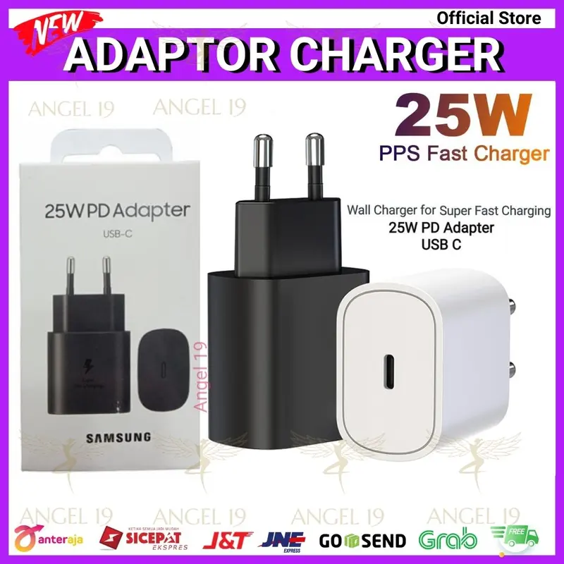 ADAPTOR CHARGER 25W SAMSUNG ORIGINAL, KEPALA CHARGER SAMSUNG 25W ORI