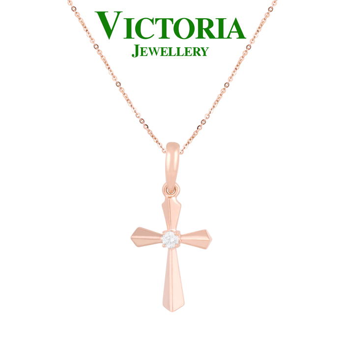Gambar Liontin Salib / Pendant salib diamond / Pendant diamond - White Gold dari Victoria Jewellery Online Kota Administrasi Jakarta Selatan Tokopedia
