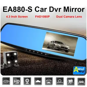 Dashcam Spion Mobil Car DVR Mirror HD Dual Camera 1080P Layar 4.3 inch