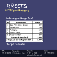Gambar BUNDLING 5 Greets Card by Zamir (kartu ucapan) dari ZamZeLova Store Kota Surabaya 2 Tokopedia