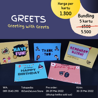 Gambar BUNDLING 5 Greets Card by Zamir (kartu ucapan) dari ZamZeLova Store Kota Surabaya 1 Tokopedia