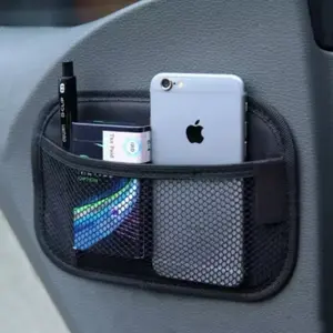 car storage organizer jaring tempat penyimpan hp dan koin di mobil