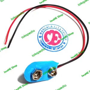connector kabel kancing baterai kotak 9v