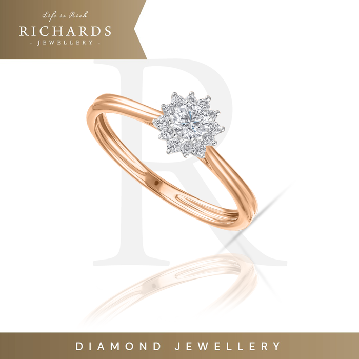 Gambar Richards Jewellery - Cincin Berlian–Round Cut Diamond Flower- 262675 dari Richards Jewellery Jakarta Barat Tokopedia