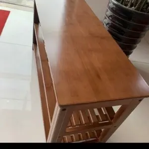 rak sebatu 3 rak bahan dari kayu jati Belanda asli warna cakkalat