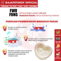 Gambar ( TEMPAT MAKAN ) FWU FONG STYLE DISH LOVE PET BOWL KUCING ANJING - CREAM dari Rajapetshop Official Kota Surabaya 4 Tokopedia