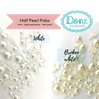 Gambar Half pearl payet fashion hiasan craft mutiara belah wedding decor - white dari Done Handymade Kota Administrasi Jakarta Barat 1 Tokopedia