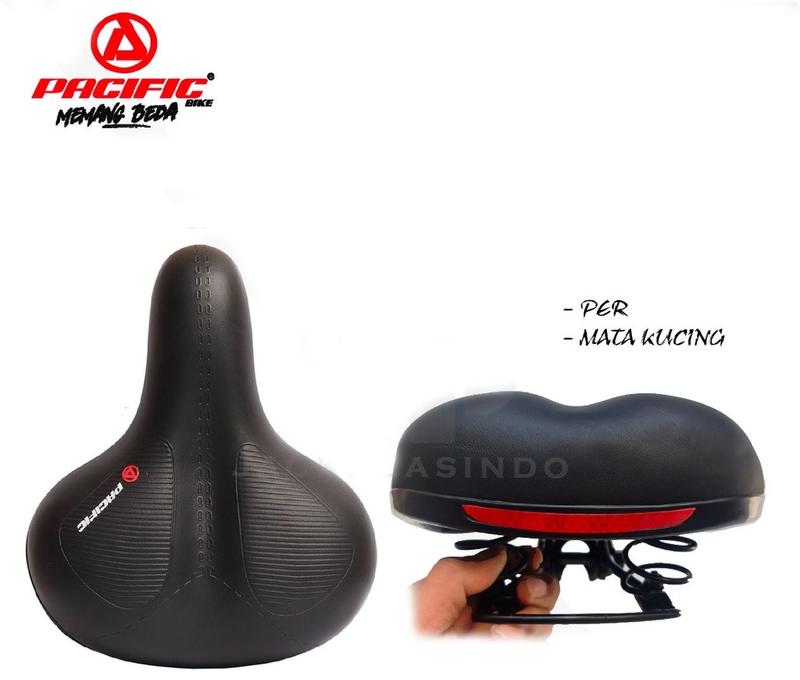 Sedel Sadel Saddle Sepeda Pacific Reflextor Lampu SUSPENSI XTRA EMPUK 2
