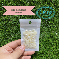 Gambar Half pearl payet fashion hiasan craft mutiara belah wedding decor - white dari Done Handymade Kota Administrasi Jakarta Barat 2 Tokopedia