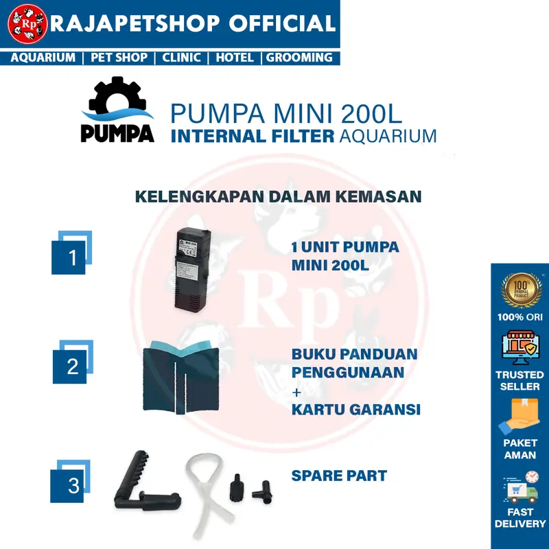 ( INTERNAL FILTER ) SUNSUN PUMPA MINI 200L AQUARIUM AQUASCAPE 3