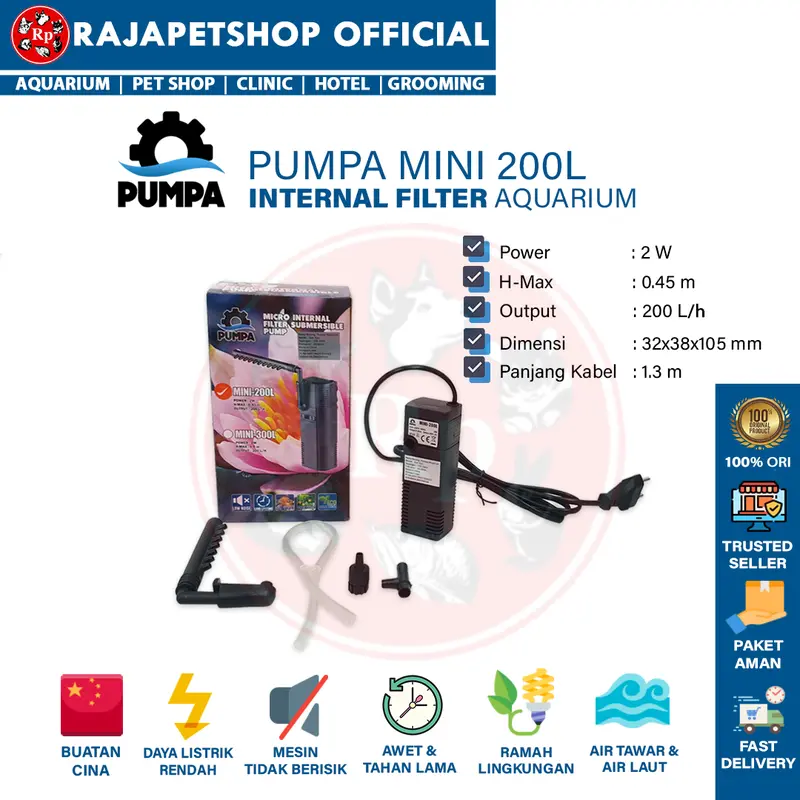 ( INTERNAL FILTER ) SUNSUN PUMPA MINI 200L AQUARIUM AQUASCAPE 0