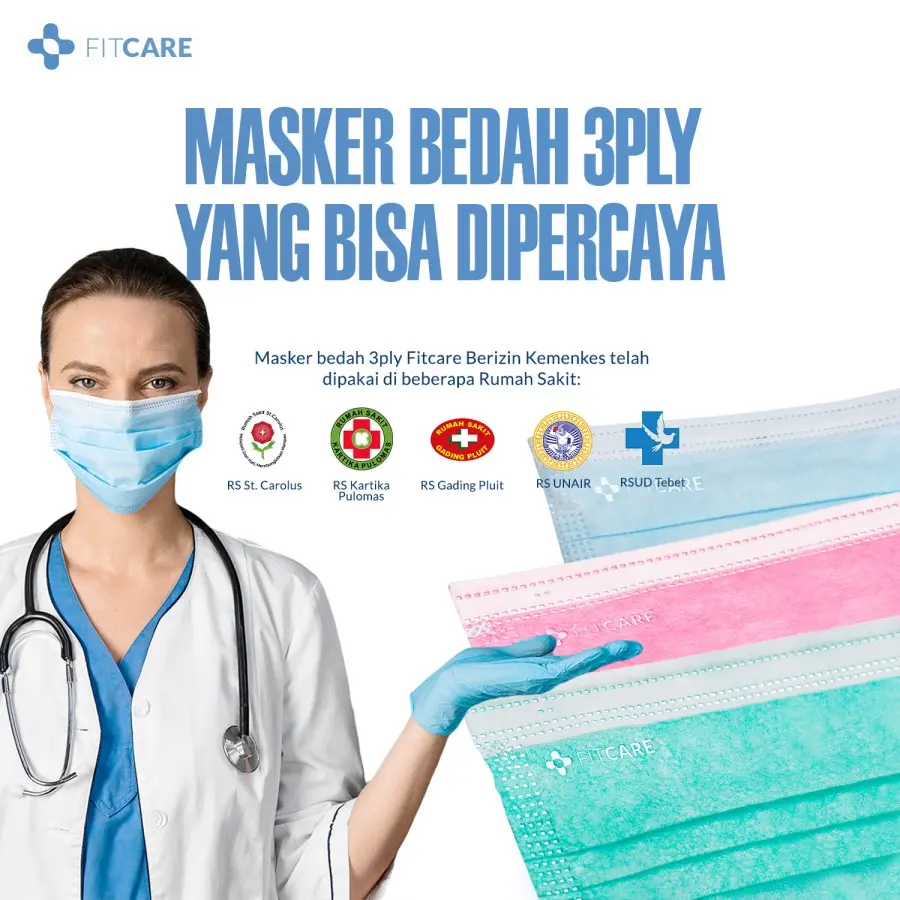 FITCARE Surgical Mask 3 Ply Earloop