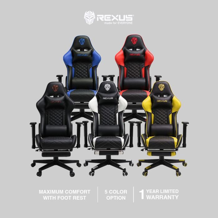 Gambar Rexus Gaming Chair RGC100 Max - Kursi Gaming RGC-100 Max Sandaran Furniture - Kuning dari Trinity Plaza Kota Administrasi Jakarta Barat Tokopedia