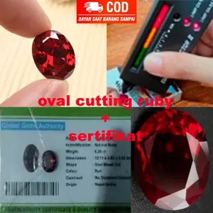 batu permata ruby red natural original