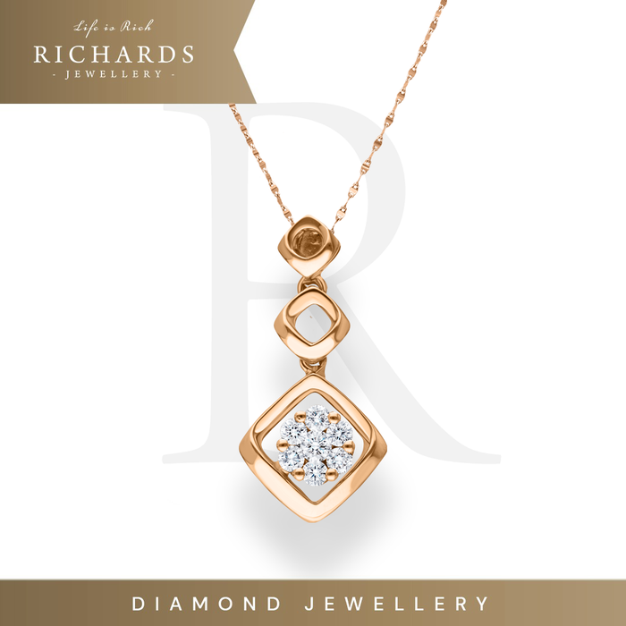 Gambar Richards Jewellery -Liontin Berlian– TRIPLE RHOMBUS DESIGN - 201797 - Liontin dari Richards Jewellery Jakarta Barat Tokopedia