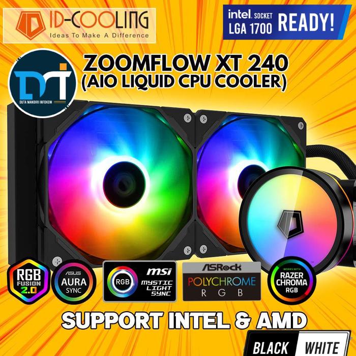 Gambar ID Cooling Zoomflow 240 XT - AIO Liquid CPU Cooler for Intel & AMD dari Duta Mandiri Infokom Kota Administrasi Jakarta Pusat Tokopedia