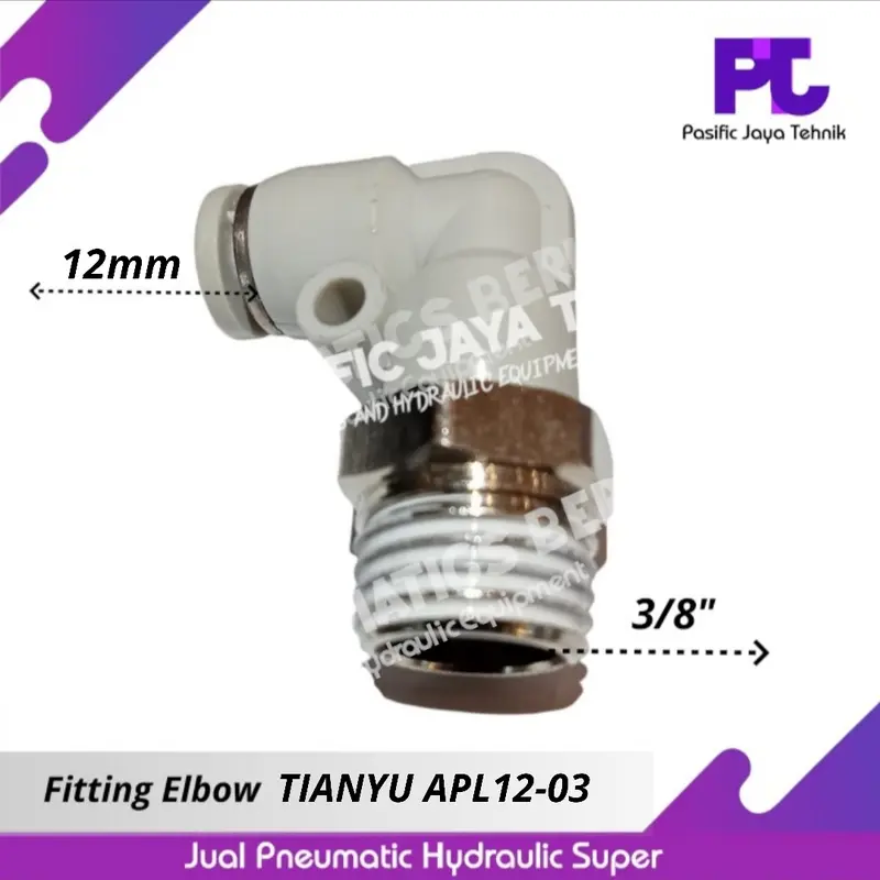 fitting elbow APL12-03 CHINT White/Putih Hose 12mm Drat 3/8" Terlaris 0