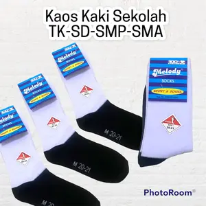 Kaos kaki anak sekolah TK SD SMP SMA telapak hitam
