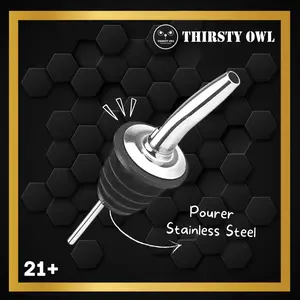 Pourer Stainless Steel - Penutup Tutup Botol Wine Whisky Sirup
