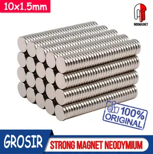 MAGNET STRONG Neodymium Bulat Koin Super Kuat 10x1,5 mm 10x1,5mm