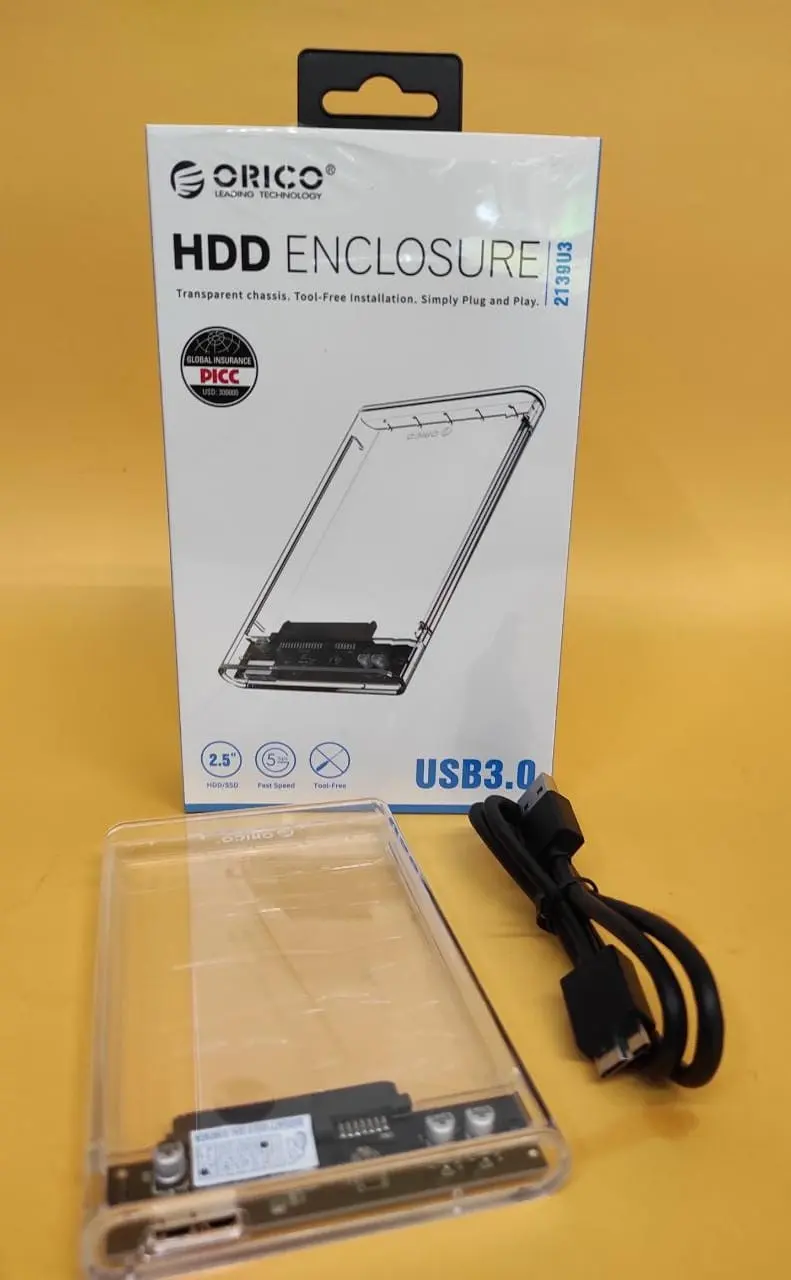HDD SSD Enclosure 2.5" ORICO 2139U3 SATA USB 3.0 External Case Bening