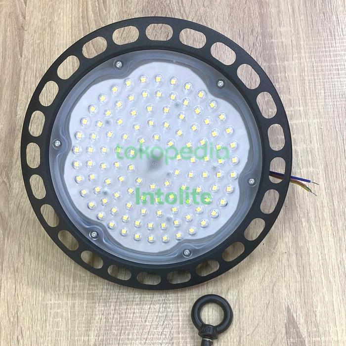 Gambar Lampu Ufo LED 100 watt lampu highbay gudang 100 watt w SNI warm white dari Into Led Kota Administrasi Jakarta Barat Tokopedia