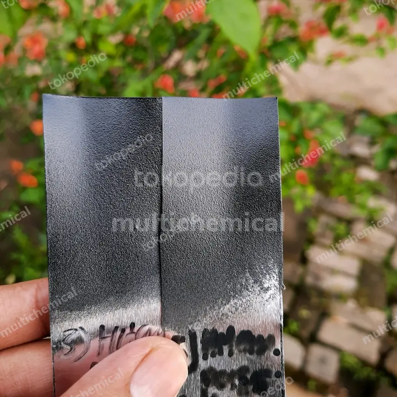 Bubuk cat powder coating tekstur pasir hitam - Black Sandy 1kg 2