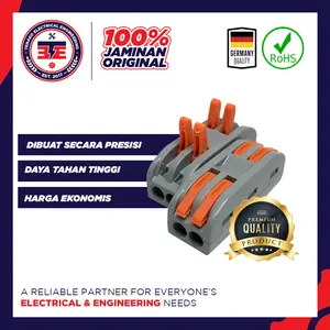 Cable Connector Model SPL-2 Konektor Kabel 2x2 PCT-222/LT-222 Wire Compact Terminal Block Lever Cage Clamp 2P Model WAGO