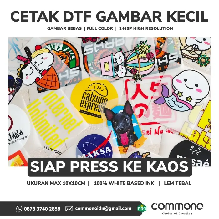Jasa Cetak Print DTF Gambar A5 Lembaran Cepat Satuan
