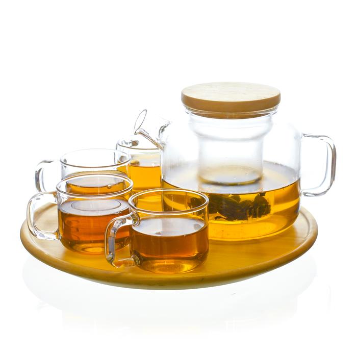 Gambar SUJI Rodrick Teaset-Teko Cangkir Gelas Glass Set Teh Saji Cantik dari Suji Premium Handcrafted Kota Bandung Tokopedia