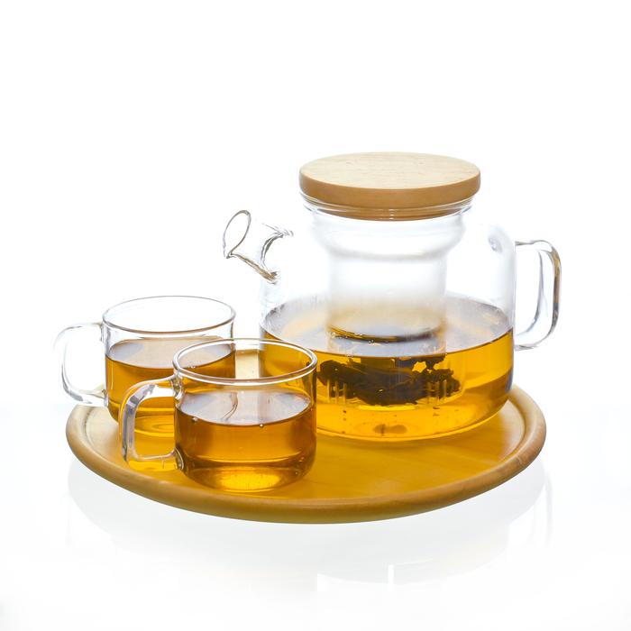 Gambar SUJI Rodrick Teaset (2cups)-Teko Cangkir Gelas Glass Set Teh Saji dari Suji Premium Handcrafted Kota Bandung Tokopedia