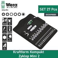 Gambar Tool Kit Set Wera 05135918001 Kraftform Kompakt Zyklop Mini 2 - 27 Pc dari warungtools Kota Administrasi Jakarta Utara 1 Tokopedia