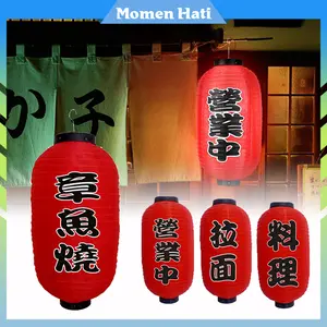 10In Lampion Capsul Jepang Japanese Satin Lantern Warm Light Lantern