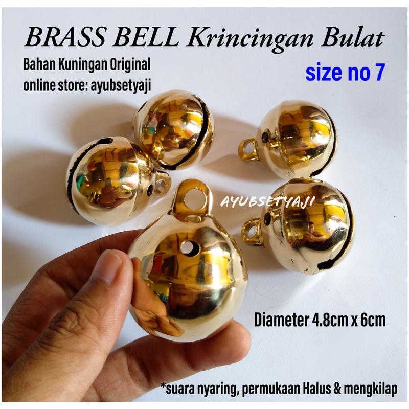 Lonceng Bulat Klintingan no7 Krincing Lonceng Kuningan D4.8cm JUMBO 7 0