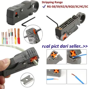 Pemotong Kabel Rotary Coaxial Stripper Cutter Listrik RG58/59/62/6/6Q