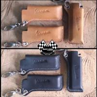 Gambar wadah gantungan sarung tempat korek lighter leather case embos vespa - Hitam dari heroess Vespashop Kab. Subang 1 Tokopedia