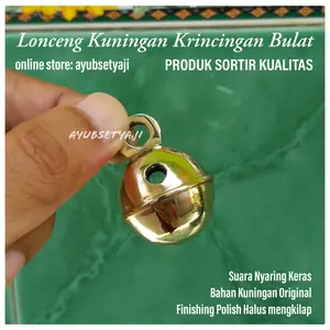 Krincingan Klintingan bulat no5 (3,1cm) kuningan lonceng kuningan
