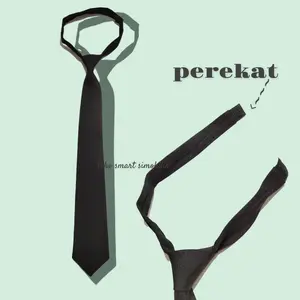 DASI HITAM PEREKAT POLOS / DASI OSPEK HITAM POLOS