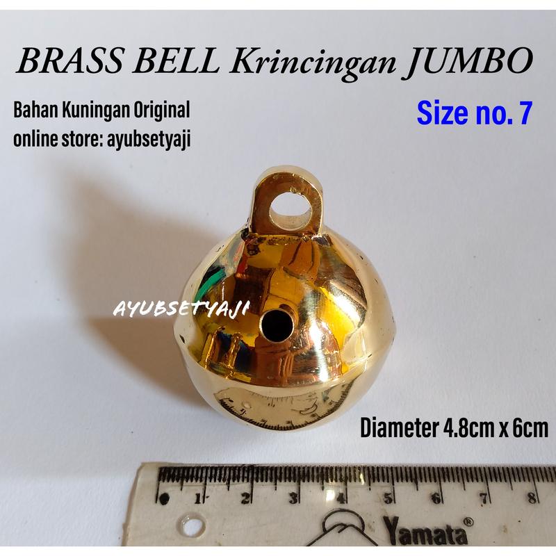 Lonceng Bulat Klintingan no7 Krincing Lonceng Kuningan D4.8cm JUMBO 7 1