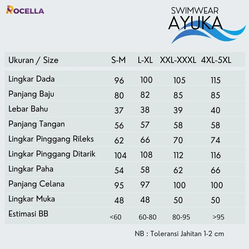 AYUKA SWIMWEAR / ROCELLA / BAJU SET RENANG MUSLIM 4