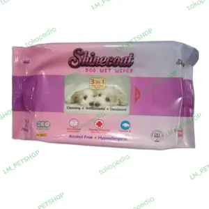 Shinecoat Dog Wet Wipes 50sheets Tisu Basah Anjing 50Lembar
