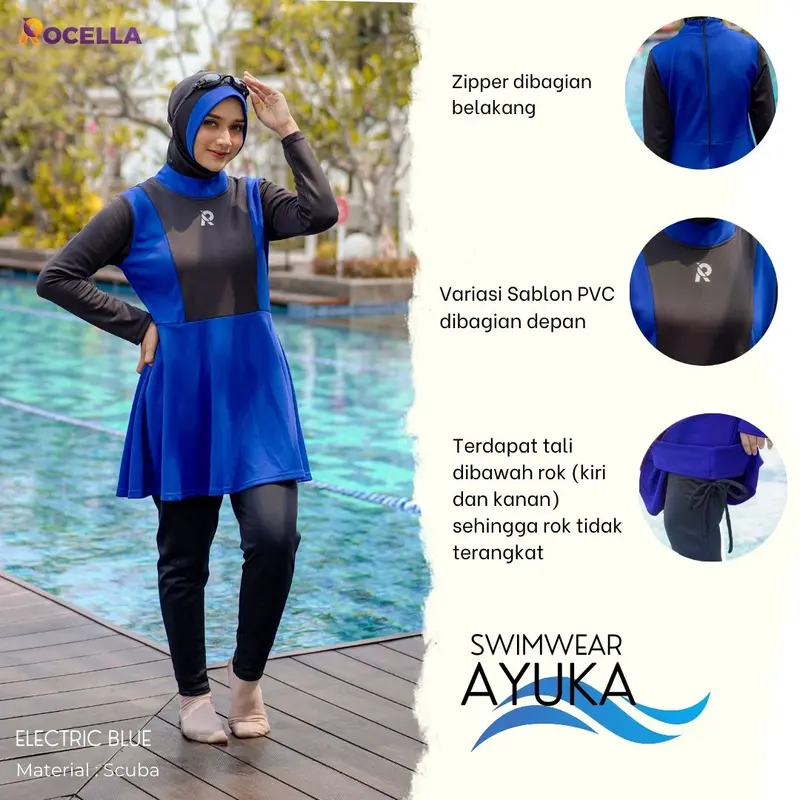 AYUKA SWIMWEAR / ROCELLA / BAJU SET RENANG MUSLIM 2