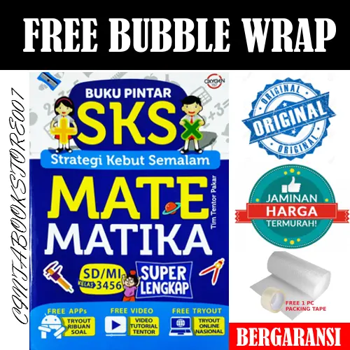 BUKU PINTAR SKS SD MI (Strategi Kebut Semalam) MATEMATIKA KLS 3,4,5,6