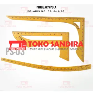 Penggaris Pola Jahit Polaris No. 3, 4, 5 JUMBO/alat jahit