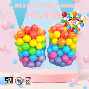 Bola Mandi Warna Warni Pelangi Ber SNI 100 PCS BPA Free Aman untuk Penggunaan Bayi