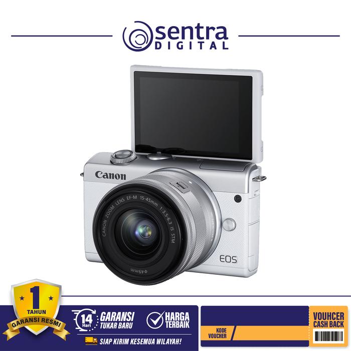 Gambar Canon EOS M200 Mirrorless 15-45mm // canon m200 / canon m200 kit - Putih dari Sentra Digital Kota Surabaya 5 Tokopedia