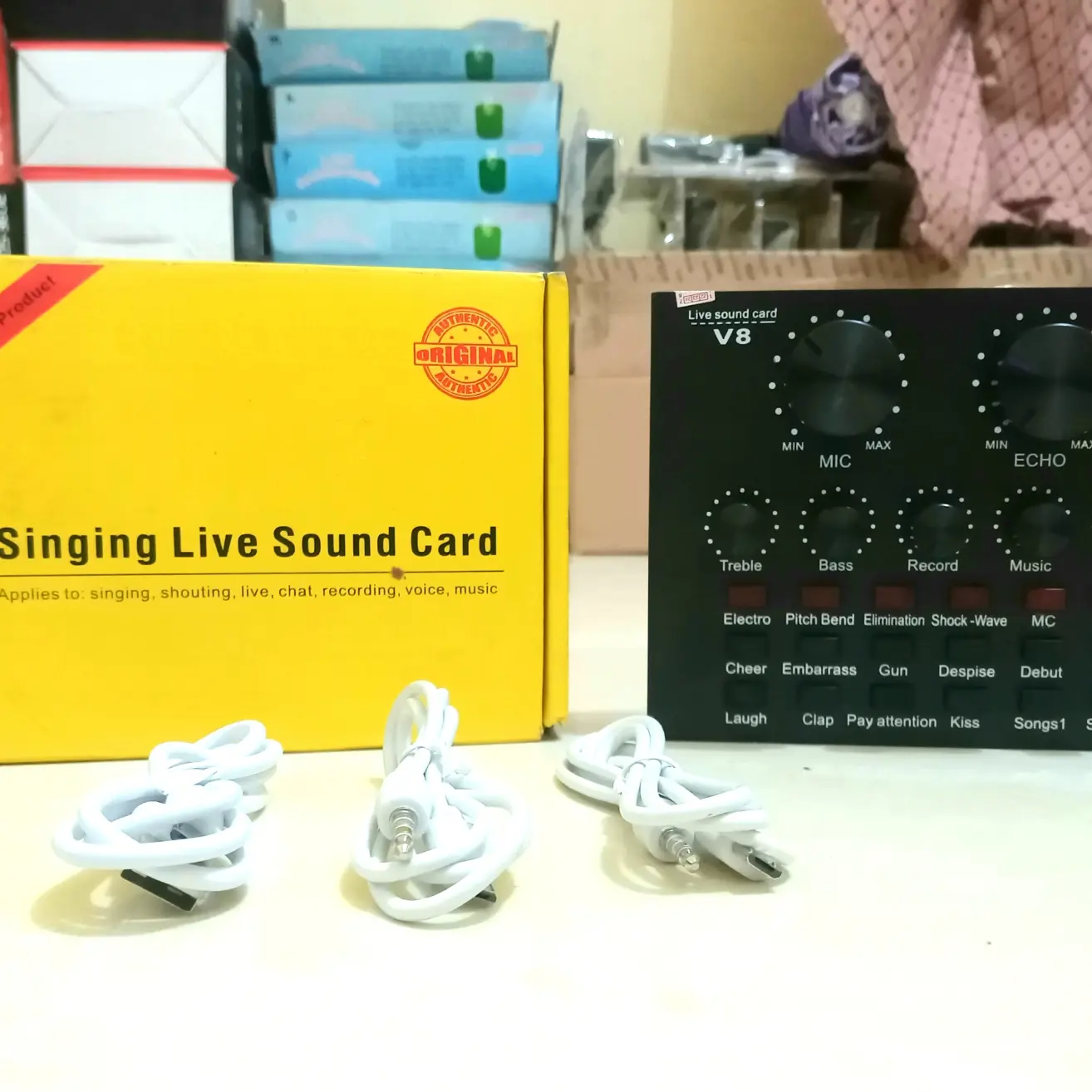 SoundCard Audio V8 Live Singing Mixer Eksternal V8