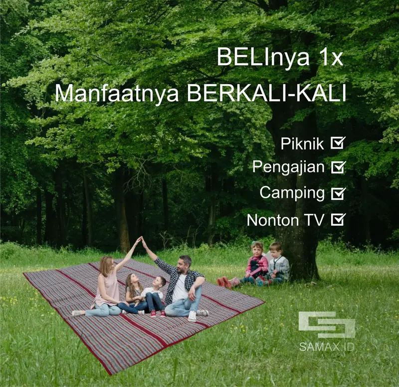 TIKAR LIPAT MENDONG UKURAN JUMBO 2X3 Meter Camping Outdoor 1