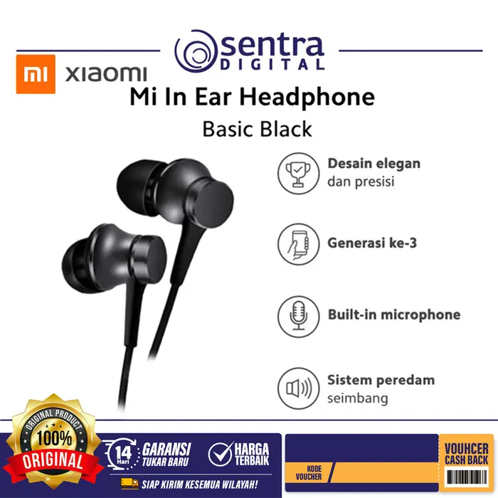 Gambar XIaomi Mi In Ear Headphone Basic dari Sentra Digital Kota Surabaya 4 Tokopedia